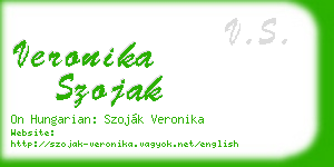veronika szojak business card